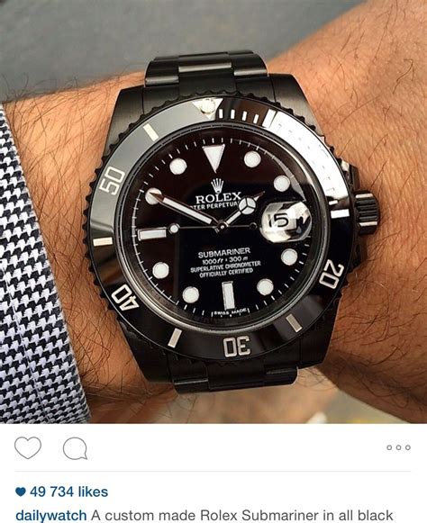 rolex all black|all black rolex submariner.